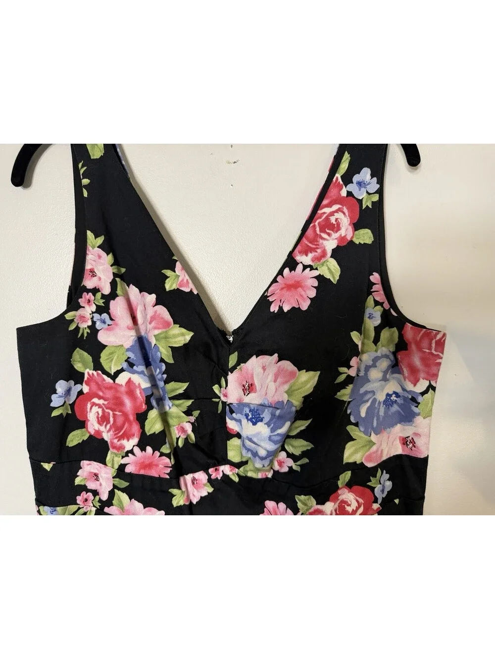 Torrid Black Sleeveless Floral Print Summer Aline Midi Dress Size 12 Boho Chic